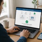 Αιτών εκδίδει online κάρτα ανεργίας ΔΥΠΑ μέσω ψηφιακής υπηρεσίας σε υπολογιστή.