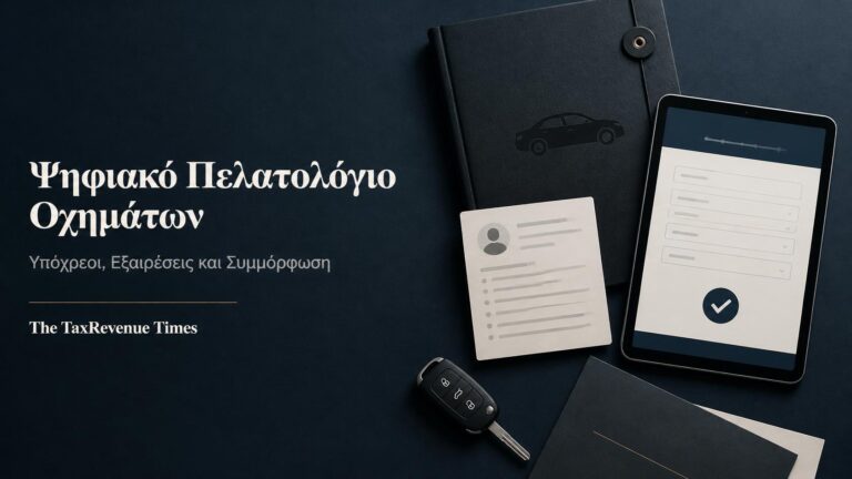 Ψηφιακή καταχώριση πελάτη και οχήματος για επιχειρήσεις που υπάγονται στο Ψηφιακό Πελατολόγιο Οχημάτων.