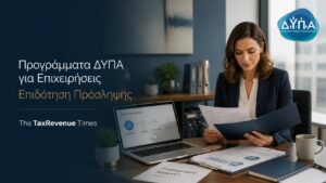 Ενεργά προγράμματα ΔΥΠΑ για επιχειρήσεις με διαδικασία πρόσληψης ανέργου, αίτηση και επιδότηση απασχόλησης.