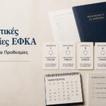 Ασφαλιστικές κατηγορίες ΕΦΚΑ μη μισθωτών με σύγκριση ποσών εισφορών, επιλογών και ετήσιων προθεσμιών.