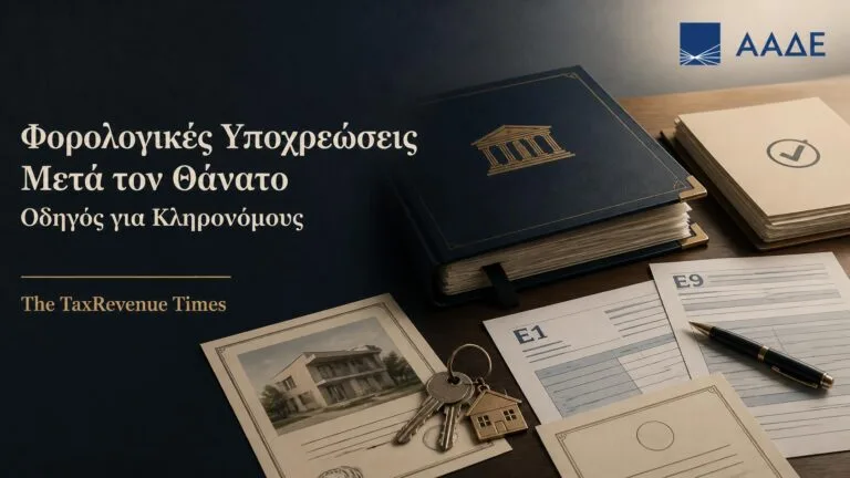 Φορολογικές υποχρεώσεις μετά τον θάνατο φορολογουμένου και διαδικασίες για κληρονόμους σχετικά με οφειλές, Ε1, Ε9 και κληρονομικά θέματα.