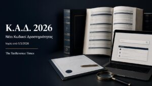 Μητρώο και οργανωμένος κατάλογος με τους νέους Κωδικούς Αριθμούς Δραστηριότητας ΚΑΔ 2026.