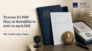 Έντυπο Ε1 σε PDF και διαδικασία εντοπισμού και λήψης της δήλωσης εισοδήματος από το myAADE.
