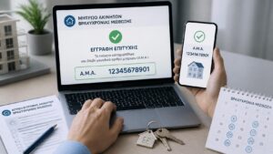 Ιδιοκτήτης εκδίδει ΑΜΑ ακινήτου για νόμιμη βραχυχρόνια μίσθωση.