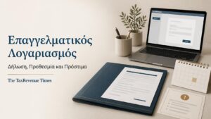 Επαγγελματικός τραπεζικός λογαριασμός και ηλεκτρονική δήλωση στην ΑΑΔΕ με προθεσμία και έλεγχο συμμόρφωσης.