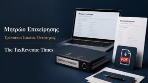 Ηλεκτρονική προβολή και εκτύπωση της τρέχουσας εικόνας μητρώου μιας επιχείρησης.