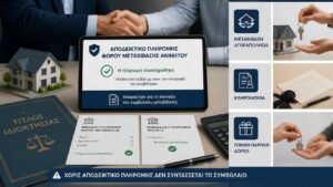 Αποδεικτικό καταβολής φόρου για συμβόλαιο μεταβίβασης, κληρονομιάς ή γονικής παροχής ακινήτου.