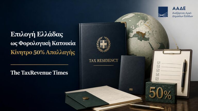Επιλογή Ελλάδας ως φορολογική κατοικία για κατοίκους εξωτερικού και φορολογικό κίνητρο απαλλαγής 50% για τους δικαιούχους.