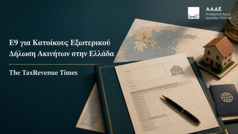 Ε9 για κατοίκους εξωτερικού και δήλωση ακινήτων στην Ελλάδα μέσω της φορολογικής διοίκησης.