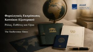 Φορολογικός εκπρόσωπος κατοίκου εξωτερικού στην Ελλάδα, με τον ρόλο, τις ευθύνες και τα όρια των αρμοδιοτήτων του.