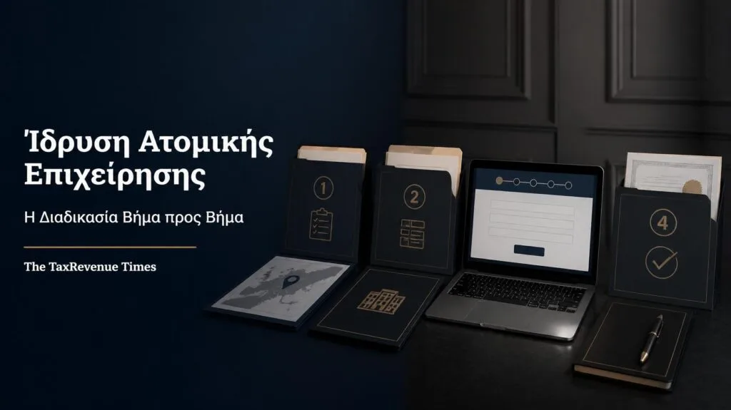 Διαδοχικά στάδια και οργανωμένα έγγραφα για την ίδρυση ατομικής επιχείρησης βήμα προς βήμα.
