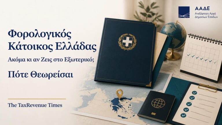 Πότε θεωρείται κάποιος φορολογικός κάτοικος Ελλάδας ακόμη και αν ζει στο εξωτερικό, με κριτήρια φορολογικής κατοικίας και δεσμούς με την Ελλάδα.