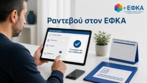 Πολίτης κλείνει ηλεκτρονικά ραντεβού σε Τοπική Διεύθυνση του e-ΕΦΚΑ.