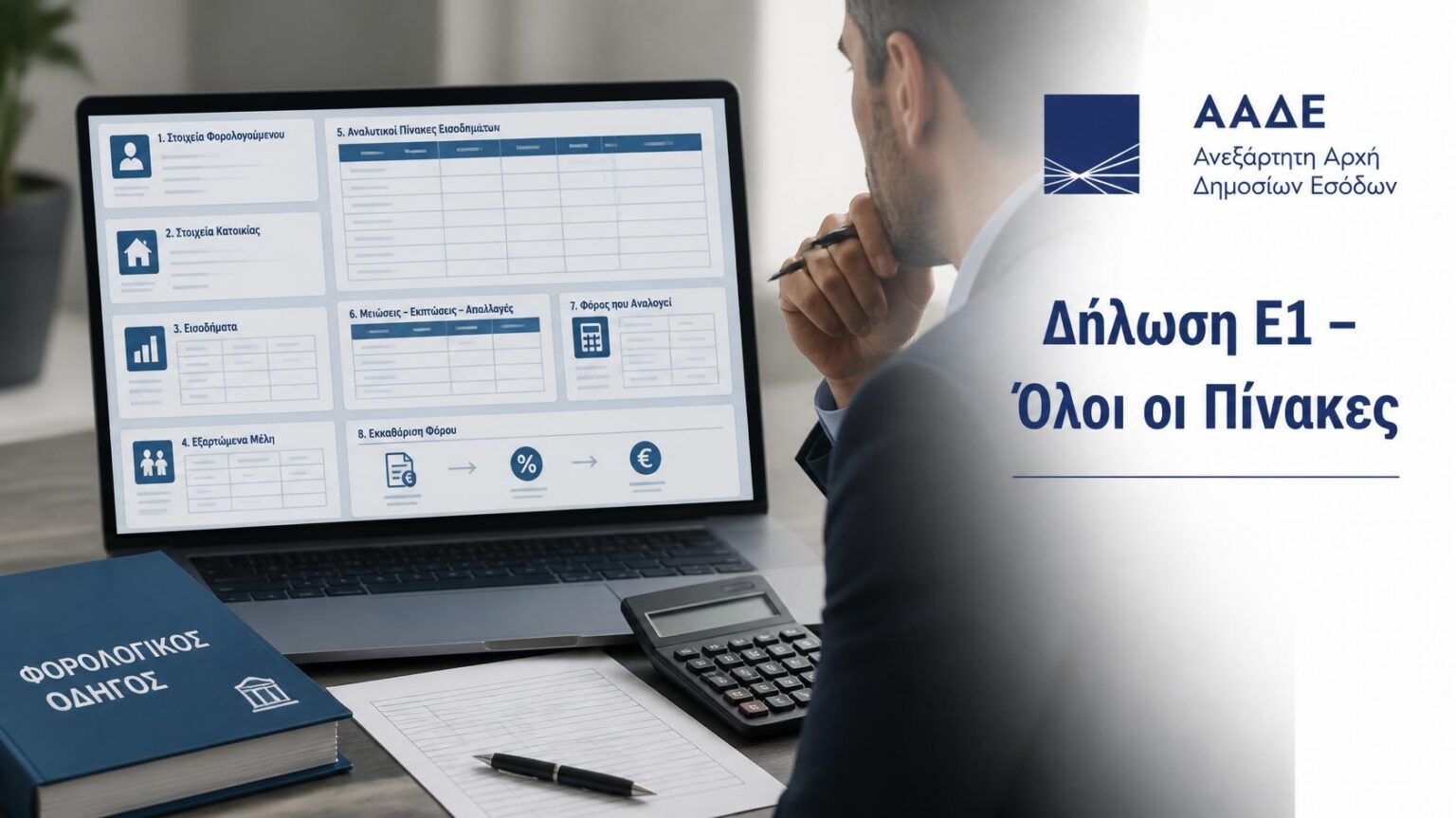 Δήλωση Φορολογίας Εισοδήματος Ε1: Όλοι οι Πίνακες (Οδηγός)