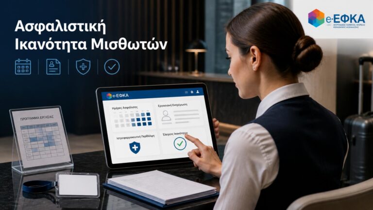 Μισθωτή ελέγχει τα ένσημα που απαιτούνται για ασφαλιστική ικανότητα μέσω e-ΕΦΚΑ.
