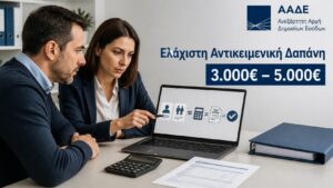 Φορολογούμενος εξετάζει το τεκμήριο ελάχιστης αντικειμενικής δαπάνης των 3.000 και 5.000 ευρώ στη φορολογική δήλωση.