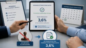 Επαγγελματική μίσθωση με ψηφιακό τέλος συναλλαγής που αντικαθιστά το παλαιό χαρτόσημο.