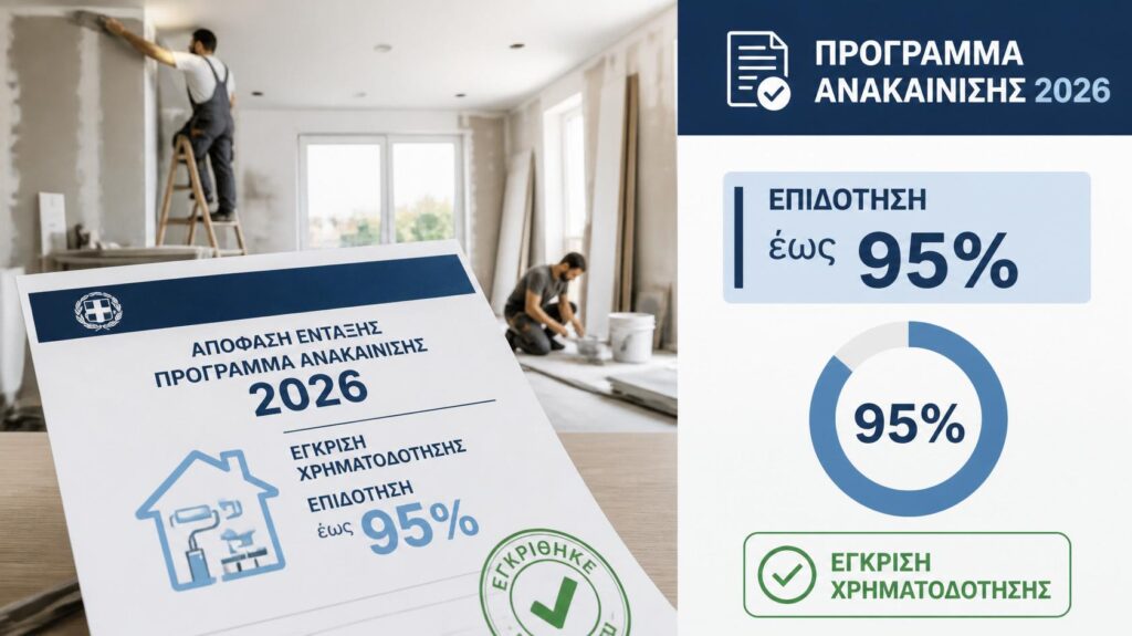 Κατοικία υπό ανακαίνιση με επίσημη απόφαση επιχορήγησης έως 95%.