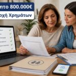 Μητέρα και ενήλικη κόρη ελέγχουν τα δικαιολογητικά για αφορολόγητη γονική παροχή χρημάτων έως 800.000 ευρώ.