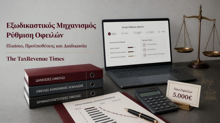 Εξωδικαστικός Μηχανισμός Ρύθμισης Οφειλών με ψηφιακή αίτηση, ενοποίηση χρεών και δημιουργία βιώσιμου προγράμματος αποπληρωμής.