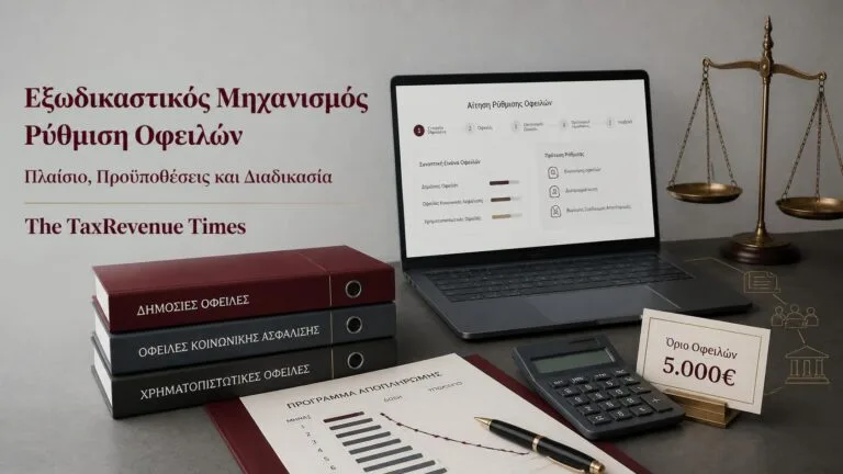 Εξωδικαστικός Μηχανισμός Ρύθμισης Οφειλών με ψηφιακή αίτηση, ενοποίηση χρεών και δημιουργία βιώσιμου προγράμματος αποπληρωμής.