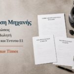 Μεταβίβαση μηχανής με υπεύθυνες δηλώσεις αγοραστή και πωλητή και δήλωση της αγοραπωλησίας στο έντυπο Ε1.