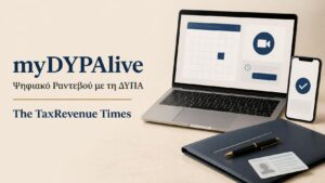Ψηφιακό ραντεβού με τη ΔΥΠΑ μέσω myDYPAlive και τηλεδιάσκεψης, με επιλογή ημερομηνίας και ώρας.