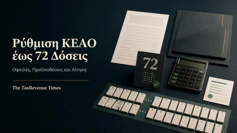 Νέα ρύθμιση οφειλών ΚΕΑΟ έως 72 δόσεις με αίτηση, πρόγραμμα μηνιαίων πληρωμών και υπολογισμό δόσης.
