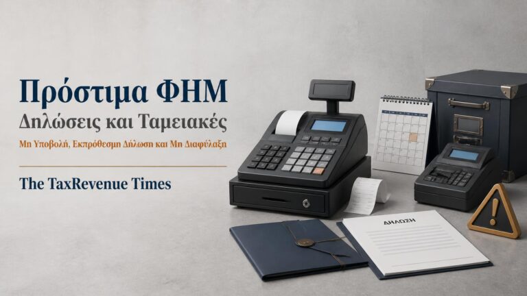 Πρόστιμα ΦΗΜ για μη υποβολή, εκπρόθεσμη δήλωση και μη διαφύλαξη φορολογικών ηλεκτρονικών μηχανισμών και ταμειακών.