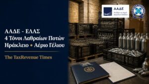 ΑΑΔΕ και ΕΛΑΣ σε έλεγχο στο Ηράκλειο για λαθραία ποτά και φιάλες αερίου γέλιου.