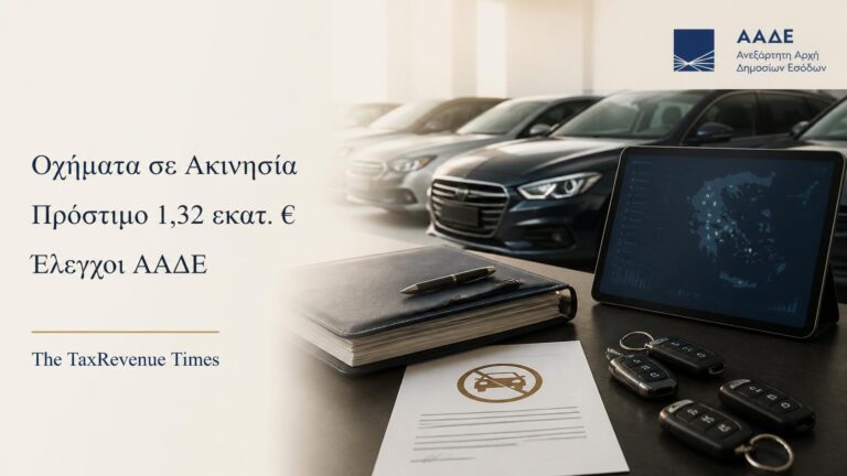 ΑΑΔΕ πρόστιμο 1,32 εκατ. ευρώ για 132 ενοικιαζόμενα αυτοκίνητα δηλωμένα σε ακινησία