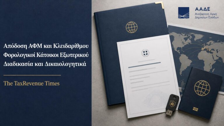 Απόδοση ΑΦΜ και κλειδαρίθμου σε φορολογικούς κατοίκους εξωτερικού για πρόσβαση στις ηλεκτρονικές φορολογικές υπηρεσίες στην Ελλάδα.