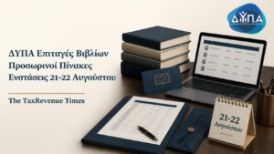 ΔΥΠΑ προσωρινοί πίνακες για τις επιταγές βιβλίων 2026 και ηλεκτρονικές ενστάσεις στις 21 και 22 Αυγούστου.