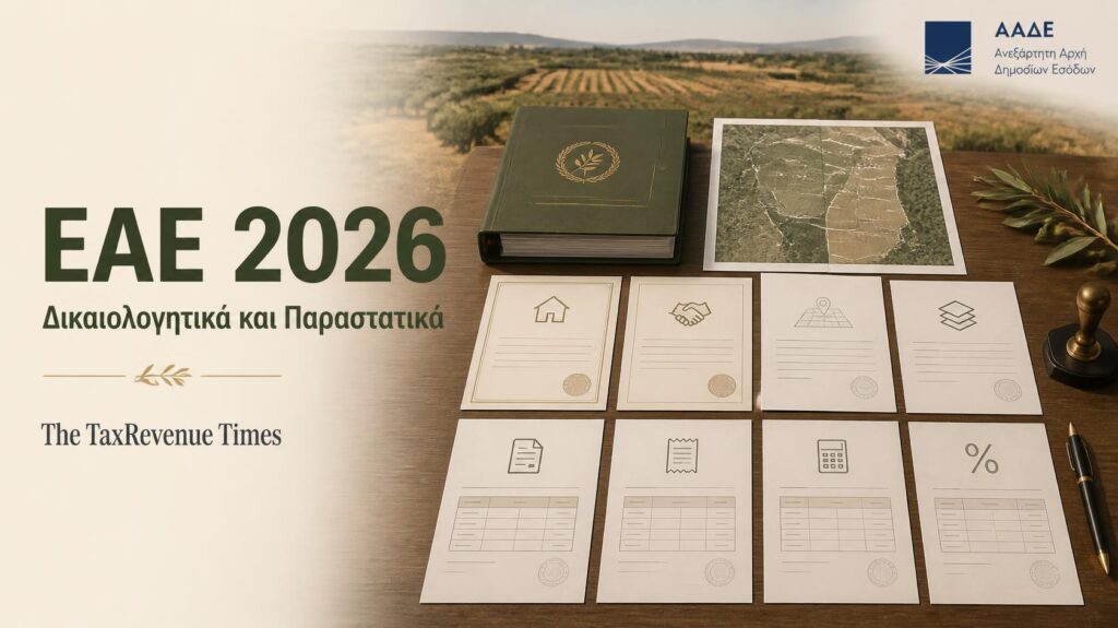 ΕΑΕ 2026 με δικαιολογητικά, ΑΤΑΚ, ΚΑΕΚ και αποδεκτά φορολογικά παραστατικά για αγροτική αίτηση ενίσχυσης.