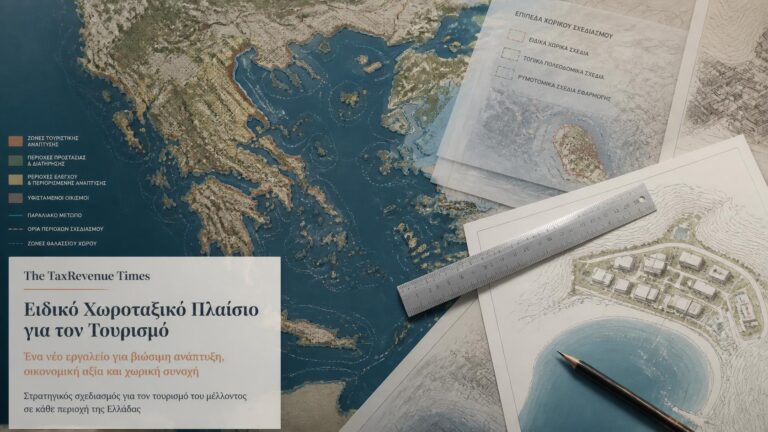 Ειδικό Χωροταξικό Πλαίσιο για τον Τουρισμό με χωροταξικό χάρτη, παράκτιες και νησιωτικές ζώνες και σχεδιασμό τουριστικών επενδύσεων.
