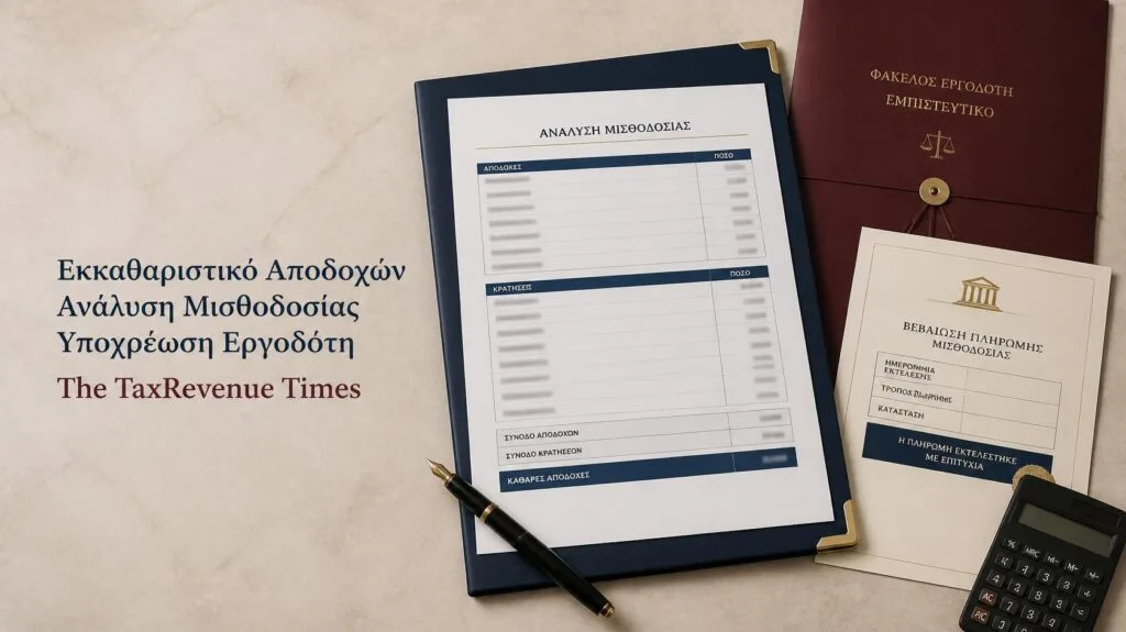 Εκκαθαριστικό σημείωμα αποδοχών με ανάλυση μισθοδοσίας, απόδειξη πληρωμής και υποχρέωση χορήγησης από τον εργοδότη.