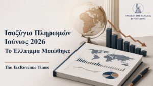 Ισοζύγιο πληρωμών Ιουνίου 2026 με μείωση του ελλείμματος τρεχουσών συναλλαγών στα 602,8 εκατ. ευρώ.