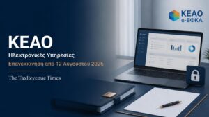Θεσμική εικόνα για την επανεκκίνηση των ηλεκτρονικών υπηρεσιών ΚΕΑΟ από 12 Αυγούστου 2026.