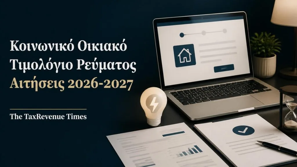 Κοινωνικό Οικιακό Τιμολόγιο Ρεύματος 2026-2027 με άνοιγμα αιτήσεων και θεσμική απεικόνιση ηλεκτρονικής διαδικασίας.