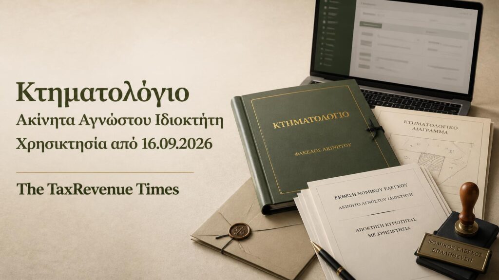 Κτηματολόγιο αγνώστου ιδιοκτήτη με χρησικτησία και νέα διαδικασία από 16 Σεπτεμβρίου 2026