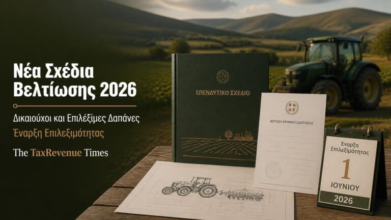 Νέα Σχέδια Βελτίωσης 2026 με έμφαση στους δικαιούχους, τις επιλέξιμες δαπάνες και την έναρξη επιλεξιμότητας από 1 Ιουνίου 2026.