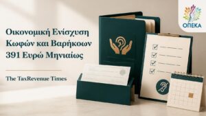 Οικονομική ενίσχυση κωφών και βαρήκοων ατόμων ύψους 391 ευρώ μηνιαίως, με προϋποθέσεις και απαιτούμενα δικαιολογητικά.