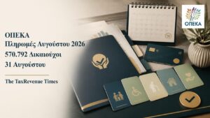 ΟΠΕΚΑ πληρωμές Αυγούστου 2026 σε 570.792 δικαιούχους στις 31 Αυγούστου για επιδόματα και παροχές.
