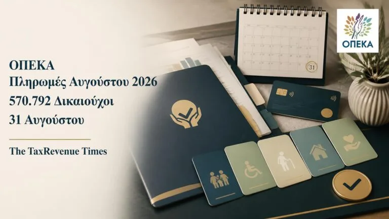 ΟΠΕΚΑ πληρωμές Αυγούστου 2026 σε 570.792 δικαιούχους στις 31 Αυγούστου για επιδόματα και παροχές.