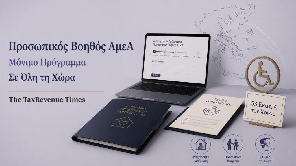 Προσωπικός Βοηθός για άτομα με αναπηρία ως μόνιμο πρόγραμμα σε όλη τη χώρα, με ετήσια χρηματοδότηση 53 εκατ. ευρώ.