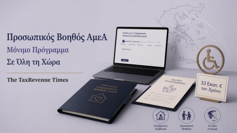Προσωπικός Βοηθός για άτομα με αναπηρία ως μόνιμο πρόγραμμα σε όλη τη χώρα, με ετήσια χρηματοδότηση 53 εκατ. ευρώ.