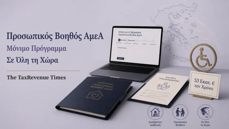 Προσωπικός Βοηθός για άτομα με αναπηρία ως μόνιμο πρόγραμμα σε όλη τη χώρα, με ετήσια χρηματοδότηση 53 εκατ. ευρώ.