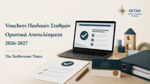 Οριστικά αποτελέσματα vouchers βρεφονηπιακών και παιδικών σταθμών 2026-2027 για βρεφικούς σταθμούς, ΚΔΑΠ και ΚΔΑΠ ΑμεΑ.