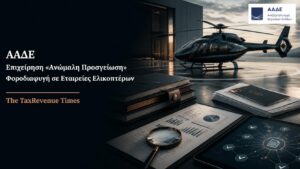 ΑΑΔΕ και επιχείρηση «Ανώμαλη Προσγείωση» για φοροδιαφυγή σε εταιρείες ελικοπτέρων και φορολογικές παραβάσεις.