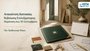 Ανακαίνιση κατοικίας και βεβαίωση επιλεξιμότητας κλειστών κατοικιών με παράταση προθεσμίας έως 30 Σεπτεμβρίου 2026.